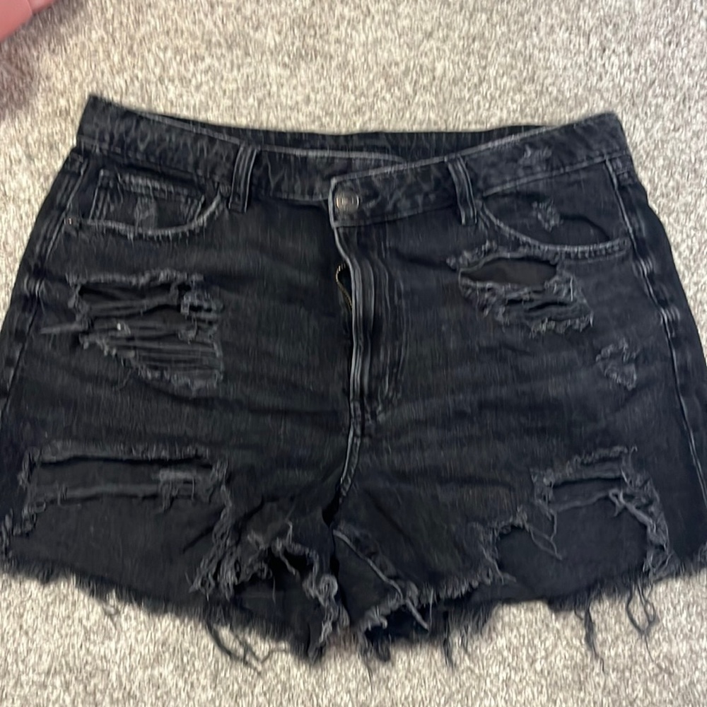 Black Jean Shorts
